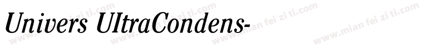 Univers UItraCondens字体转换